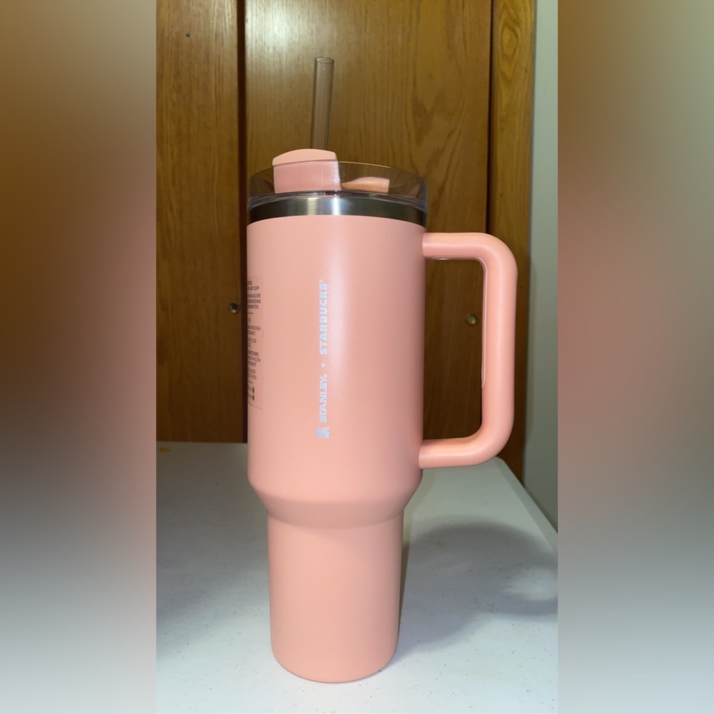 NEW Stanley x Starbucks Target Peach 40oz Tumbler Cup**free cup or mug gift